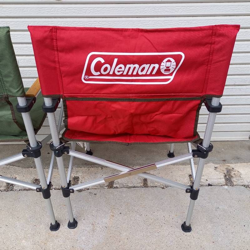 コールマン ツーウェイキャプテンチェア 2脚セット レッド グリーン