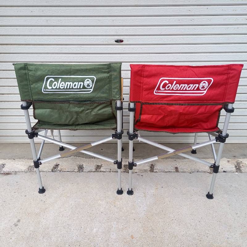 コールマン ツーウェイキャプテンチェア 2脚セット レッド グリーン