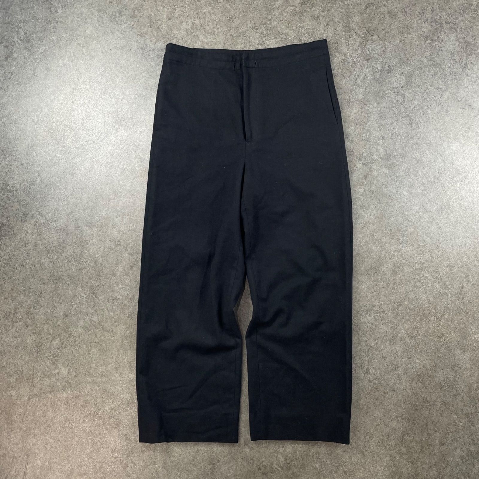 日本製 AURALEE SUPER SOFT WOOL FLANNEL EASY PANTS オーラリー ウールフランネル イージーパンツ 無地 ブラック レディース