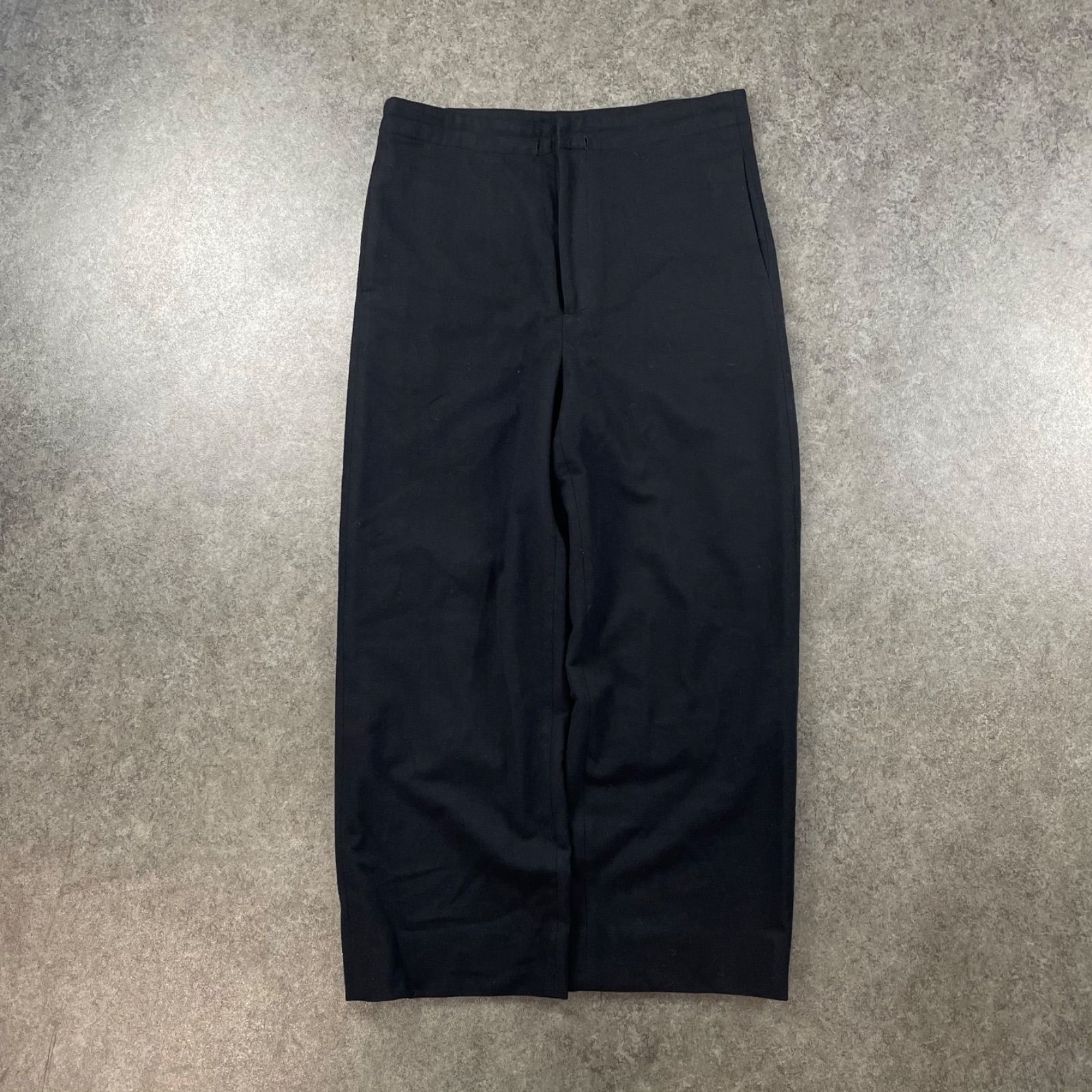 日本製 AURALEE SUPER SOFT WOOL FLANNEL EASY PANTS オーラリー ウールフランネル イージーパンツ 無地 ブラック レディース