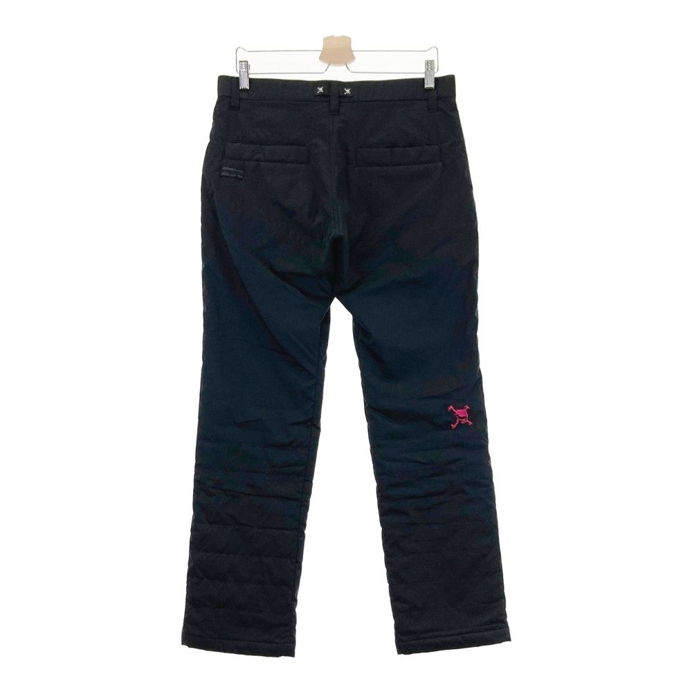 サイズ：33 OAKLEY オークリー 中綿 ロングパンツ スカル刺繍 ブラック