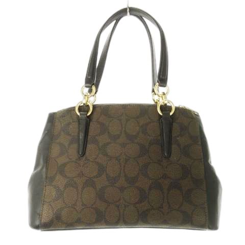 コーチ COACH ハンドバッグ 2way ショルダーバッグ PVC レザー 革