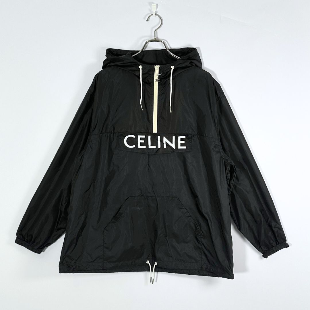 美品】Celine ロゴ ナイロン ハーフジップ パーカー アノラック - メルカリ