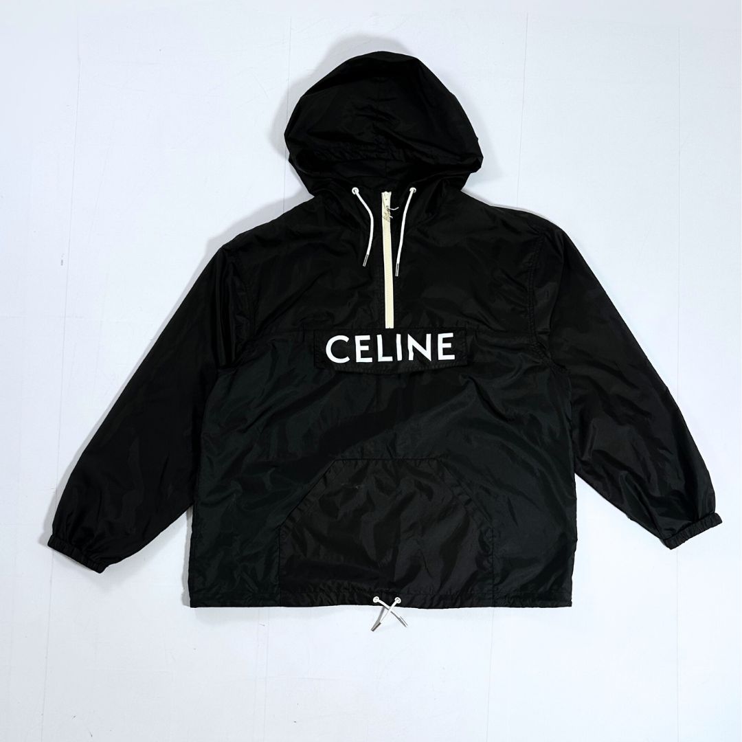 美品】Celine ロゴ ナイロン ハーフジップ パーカー アノラック - メルカリ