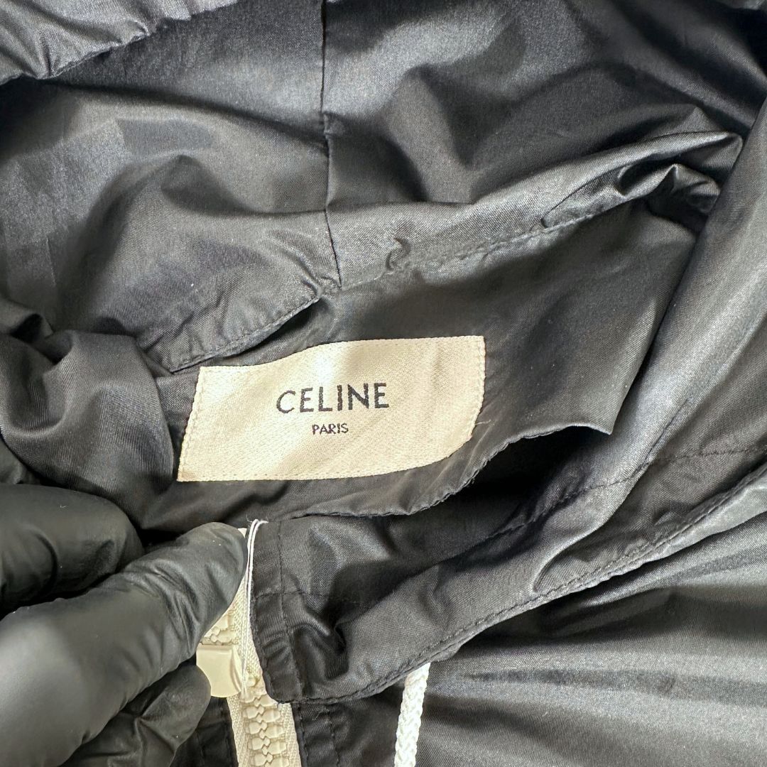 【極美品】セリーヌ　ナイロンジャケット　ハーフジップ　ノラックパーカー 美品】Celine ロゴ ナイロン ハーフジップ パーカー アノラック - メルカリ