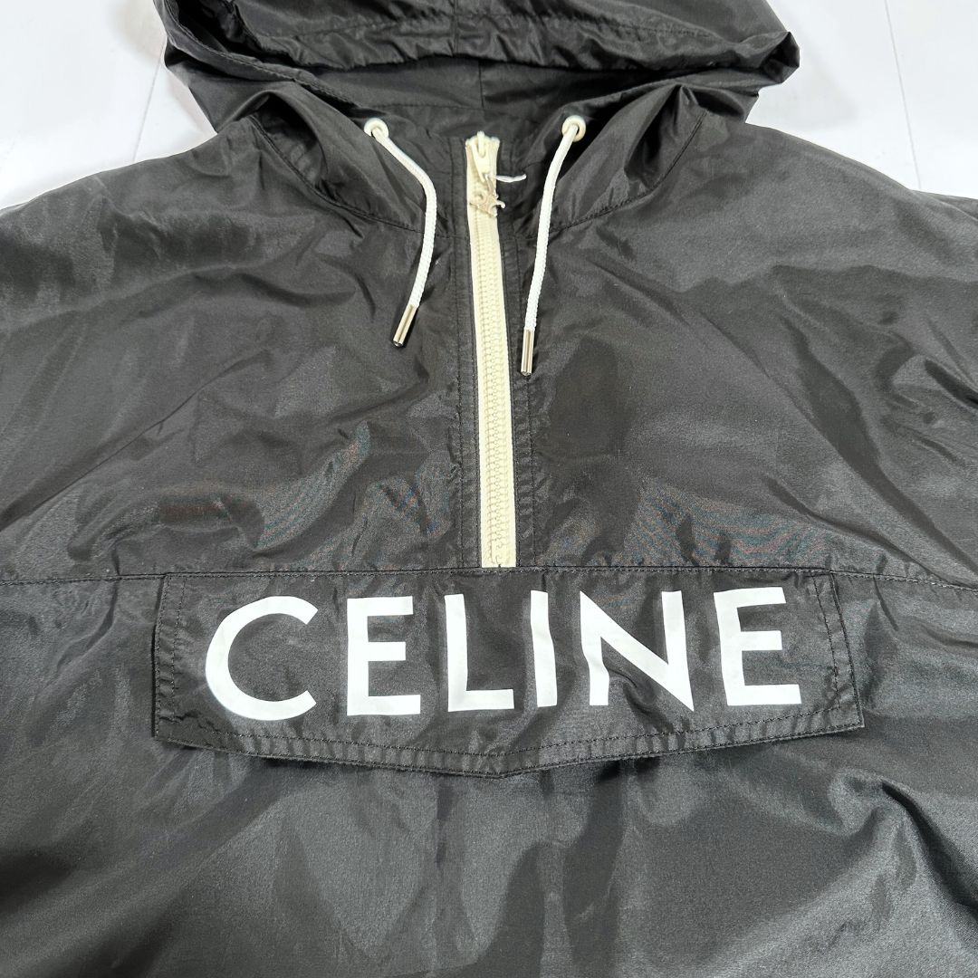 美品】Celine ロゴ ナイロン ハーフジップ パーカー アノラック - メルカリ