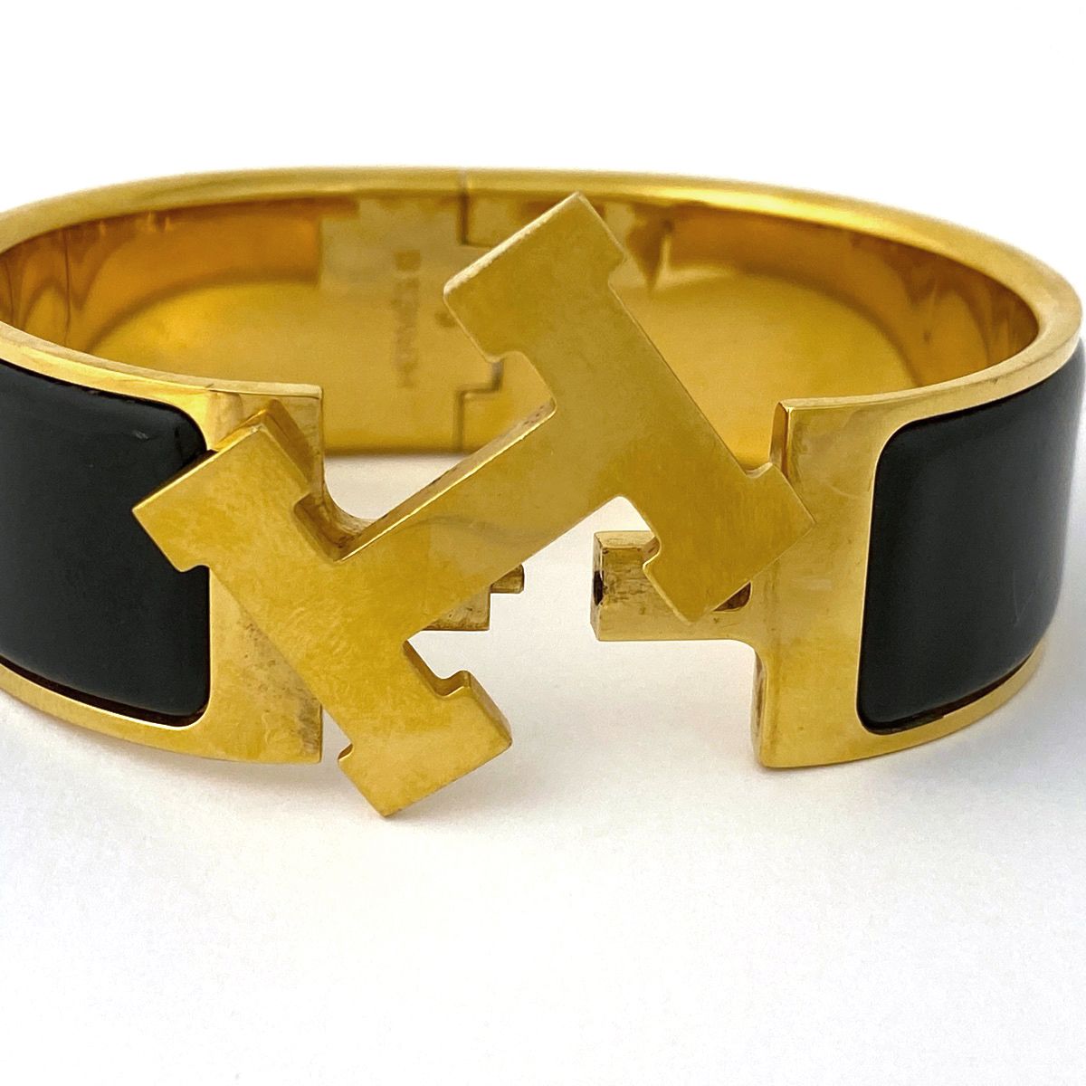 エルメス HERMES クリッククラック GM エナメルブレスレット 腕輪 H