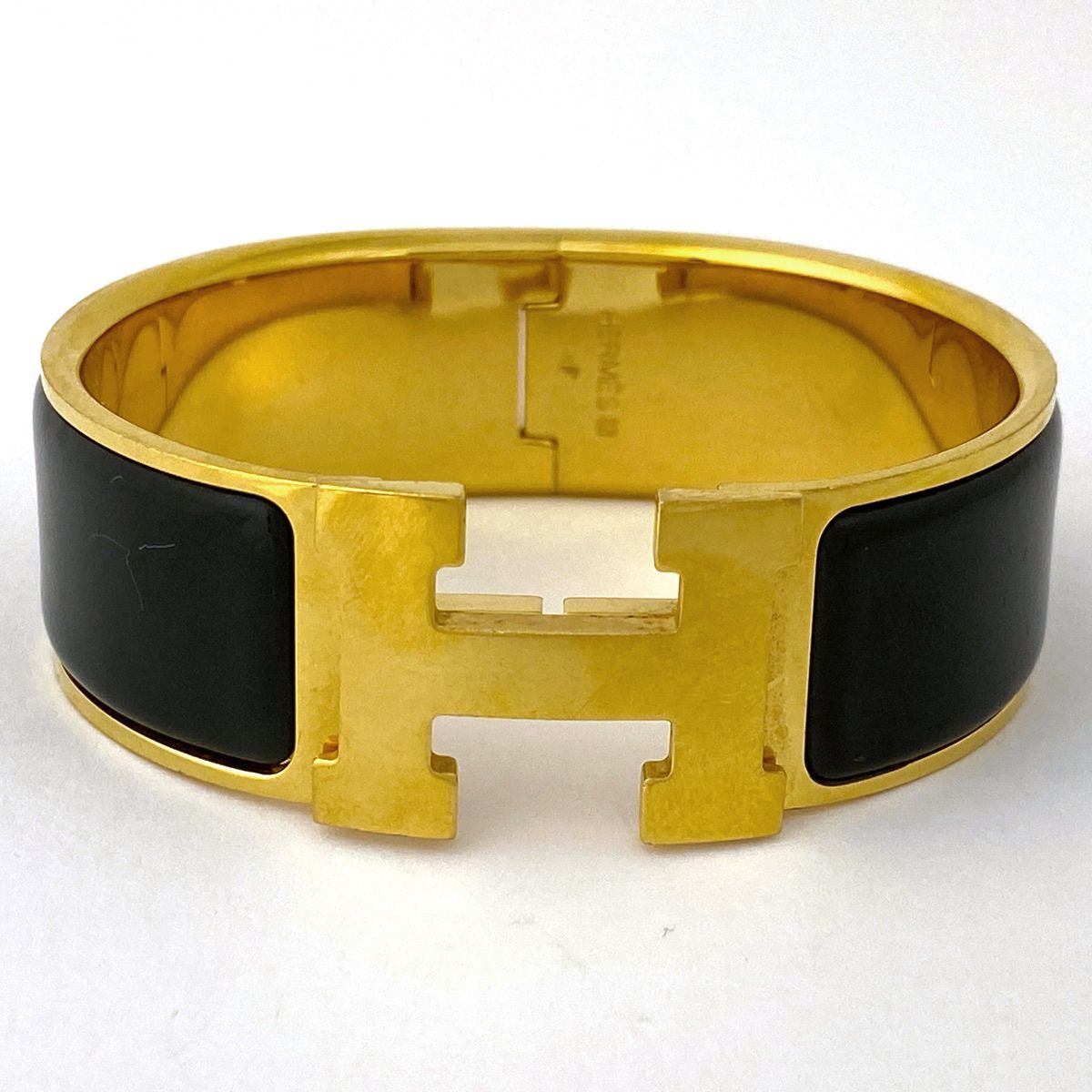 エルメス HERMES クリッククラック GM エナメルブレスレット 腕輪 H