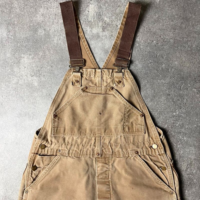 60s CARHARTT デカCボタン ダブルニー　ヴィンテージ 60s USA製 Carhartt デカC コレクション ボタン ダブルニー ダック