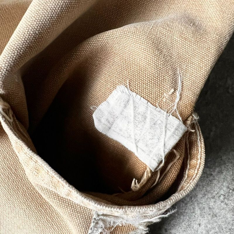 60s USA製 Carhartt デカC ボタン ダブルニー ダック オーバーオール