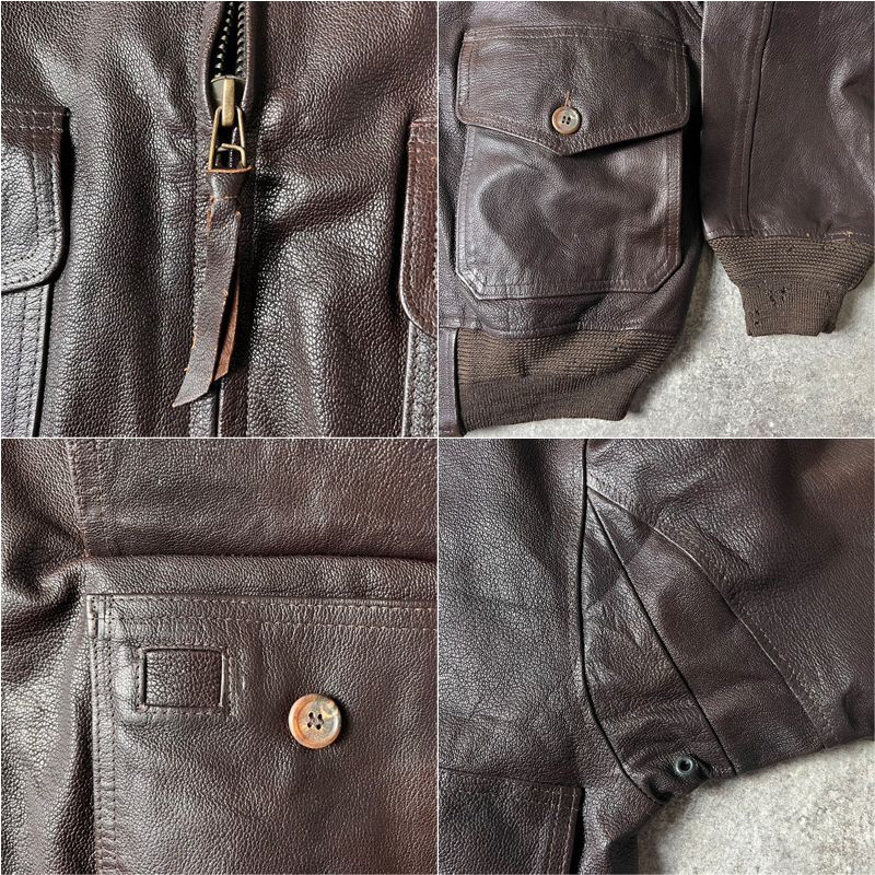 80s USA製 Willis＆Geiger 本革 レザー G-1 フライト ジャケット 42