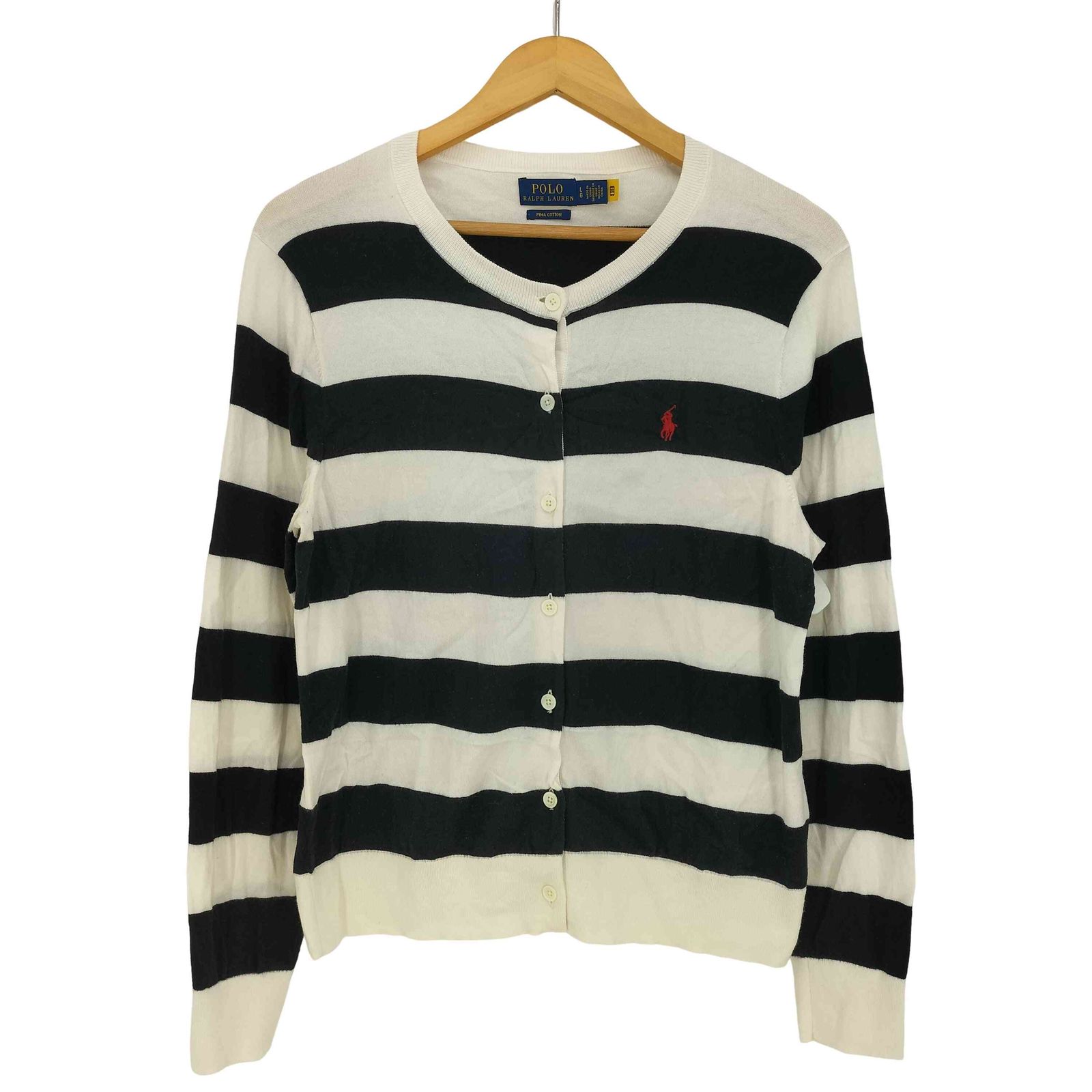 ポロラルフローレン 現行タグ PIMA COTTON ケーブルニットセーター L 