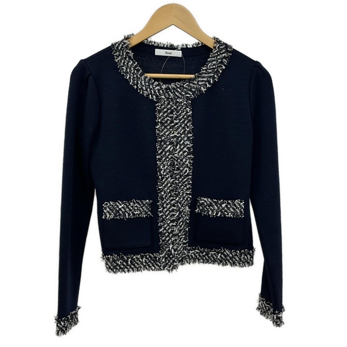 Rene(ルネ) ジャケット サイズ36 S レディース ダークネイビー×黒×白