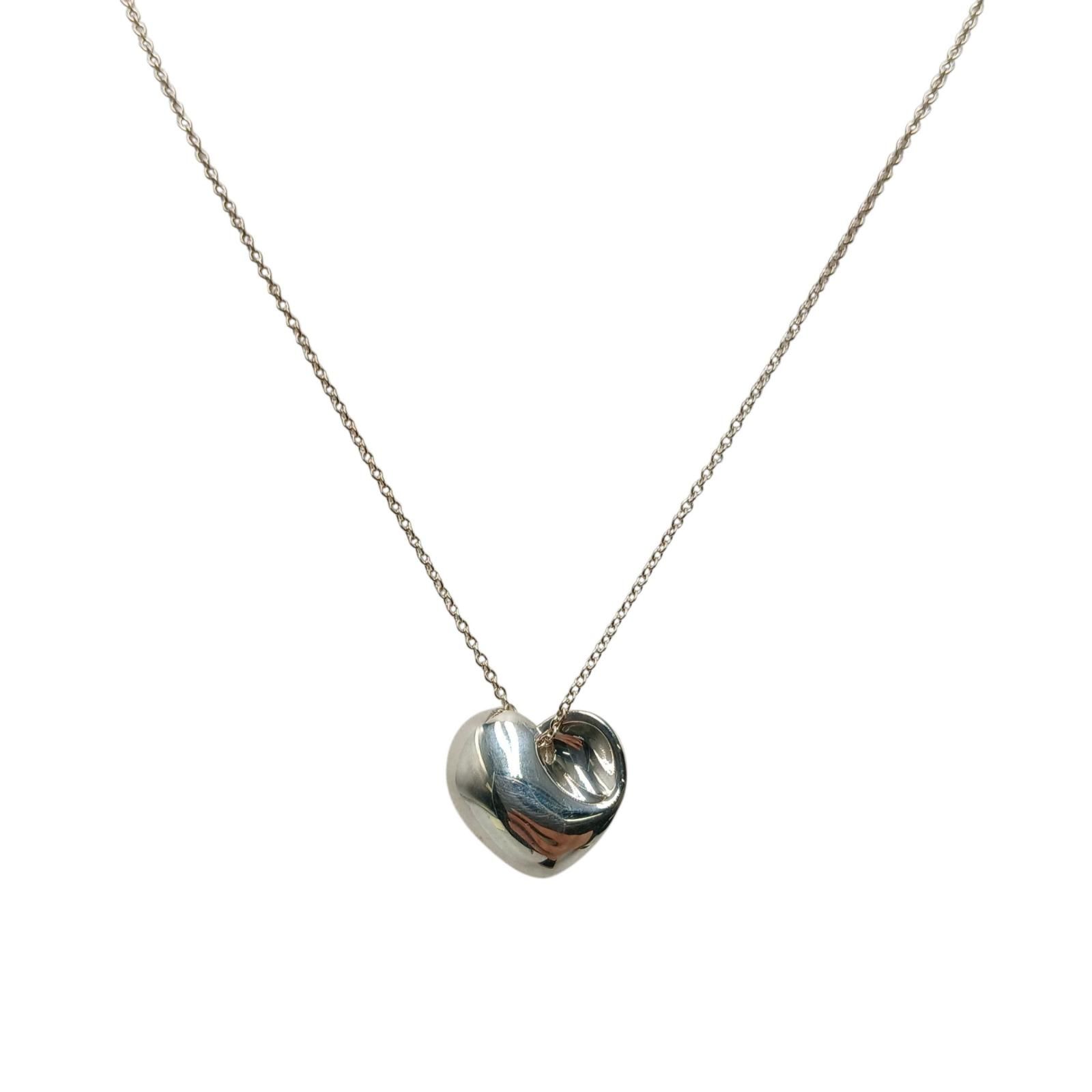 ティファニー TIFFANY&Co. ネックレス フォールドハート シルバー925 シルバー レディース