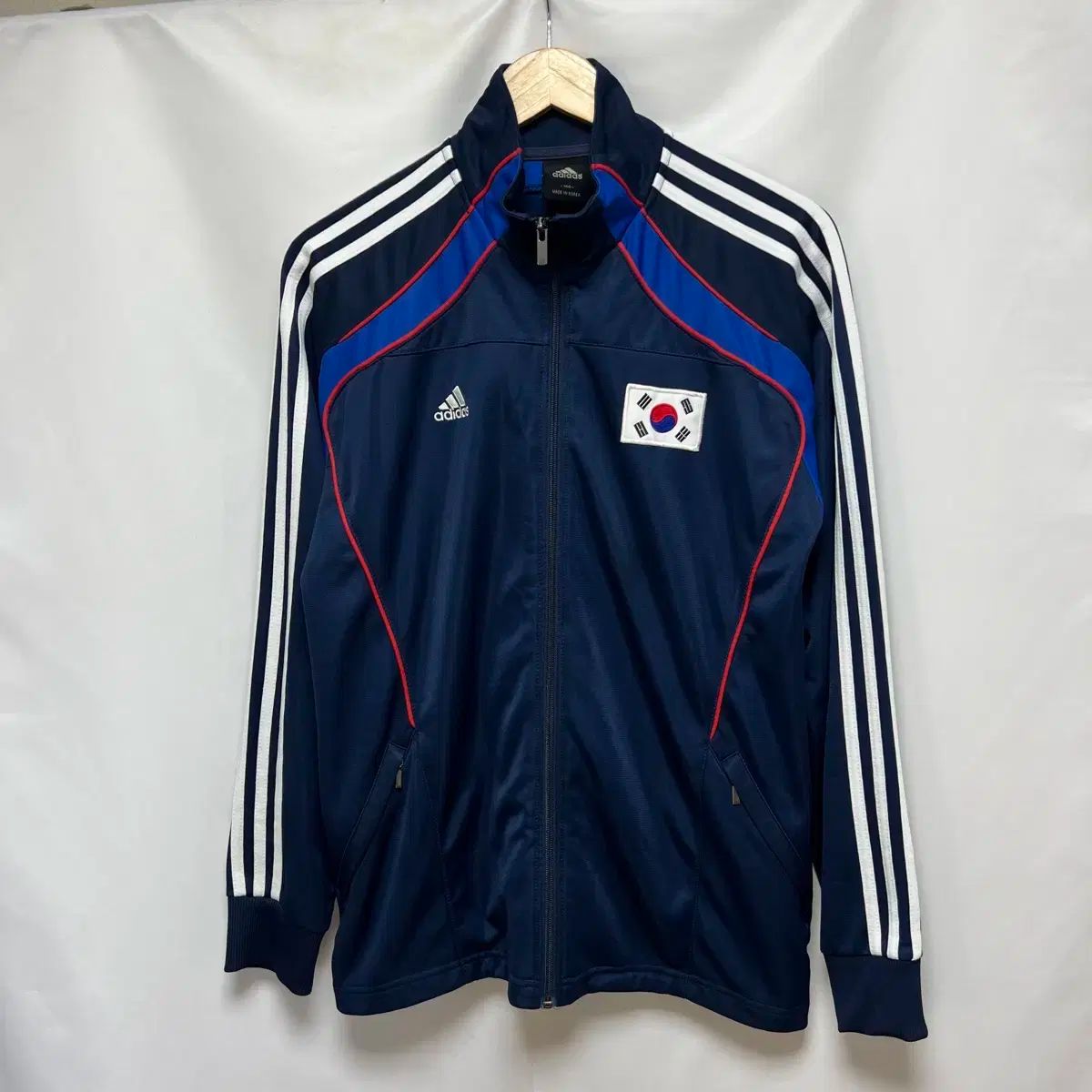 正規品/100 adidas 韓国国家代表 korea ネイビー 3本線 トラック