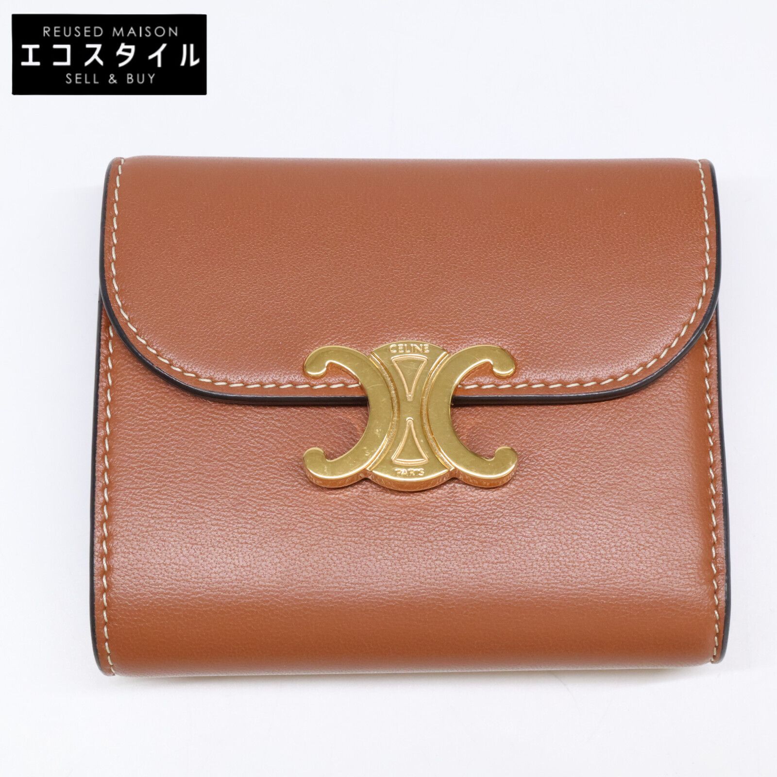 CELINE セリーヌ スモールフラップウォレット トリオンフ / シャイニー