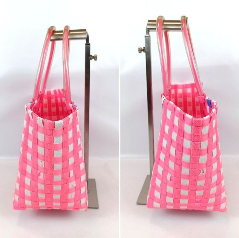 訳あり MARNI マルニ マーケット かごバッグ ハンドバッグ ピンク ロゴ