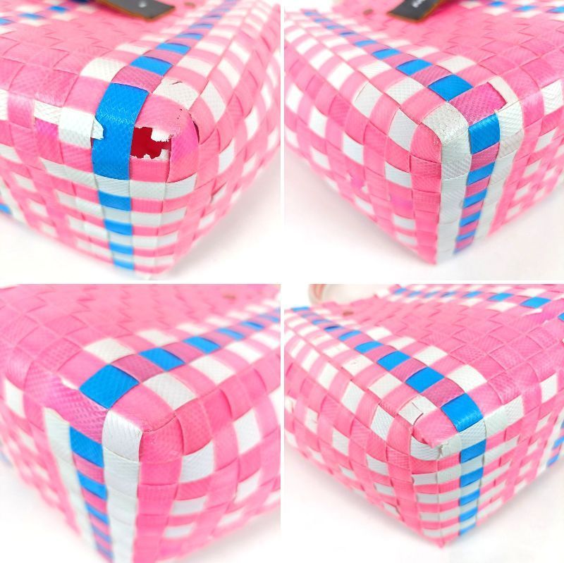 新品未使用 MARNI マルニ マルニマーケット カゴbag ピンク MARNI マルニ かごバッグ ボックスバスケット マイクロサイズ