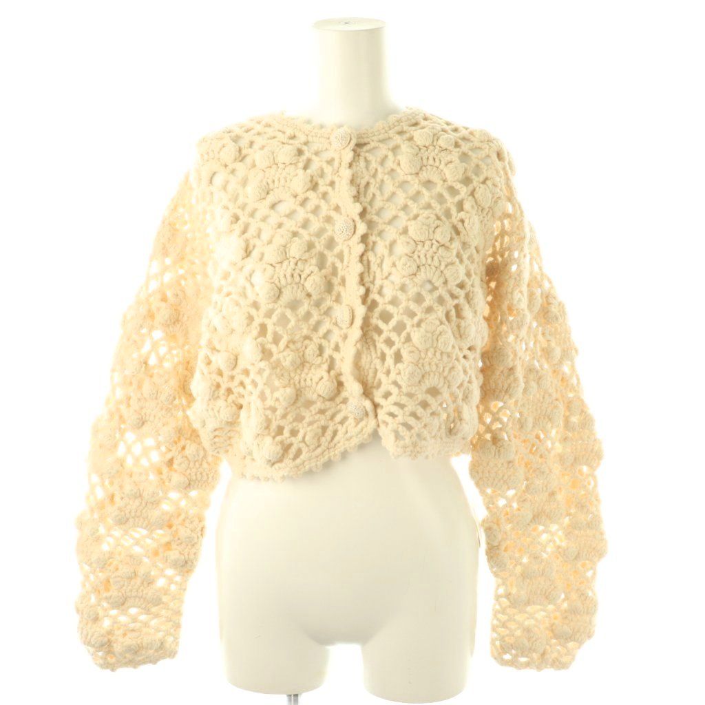 ベリーブレイン Verybrain クロシェ網 ニットカーディガン クロップド  