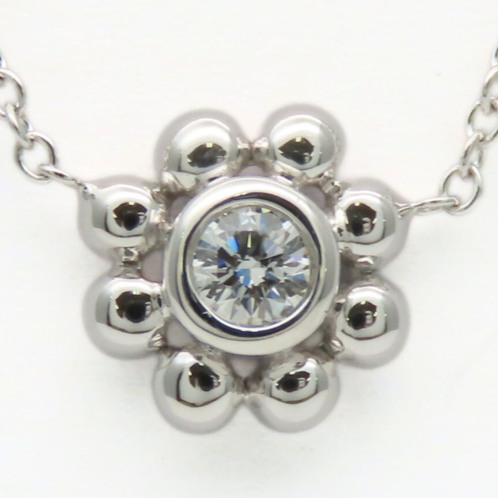 ティファニー パロマピカソ ダイヤモンドネックレス ボールフラワー K18WG 中古】 ティファニー ネックレス ボール フラワー K18WG ダイヤモンド