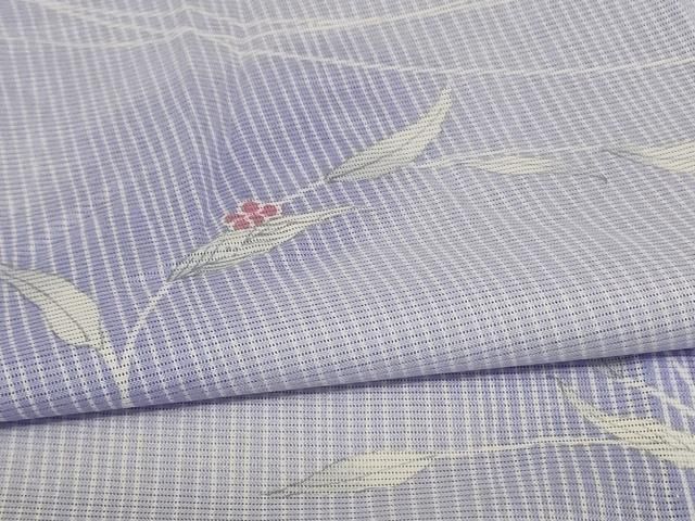 平和屋着物□夏物 色無地 絽 草花紋紗 滅紫色 逸品 DAAE1267yyy 平和