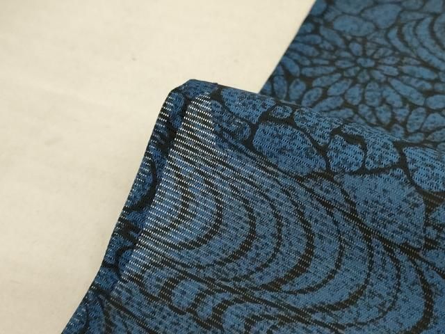平和屋着物＊夏物 小紋 絽 切嵌花文 洗える着物 AABD6585jd