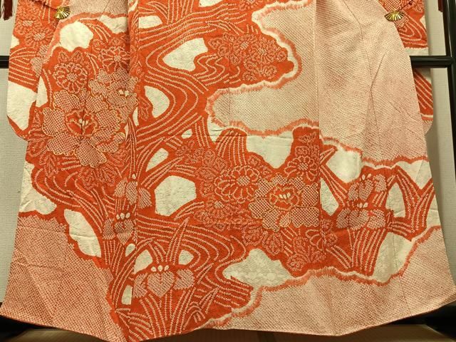 平和屋着物○豪華振袖 駒刺繍 絞り 花尽くし 正絹 逸品 AABD7007ph