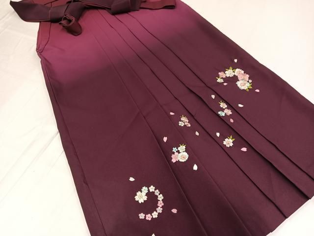 平和屋着物●女性　行灯袴　刺繍　舞桜文　暈し染め　洗える着物　AABD7023ph 平和屋着物○女性 行灯袴 刺繍 舞桜文 暈し染め 洗える着物