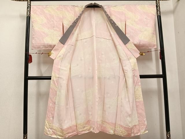 平和屋着物○長襦袢 無双仕立て 流水枝梅文 人気 半衿刺繍 正絹 逸品