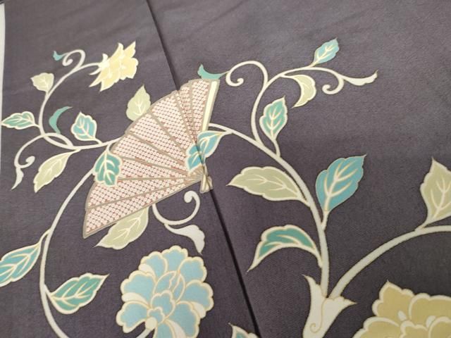 平和屋着物○訪問着 檜扇更紗花文 金彩 正絹 逸品 AABD6269cs - メルカリ