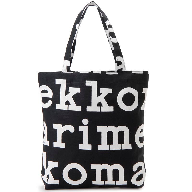 マリメッコ marimekko トートバッグ 47312-911 コットン ロゴ キャンバストート ブラック レディース バッグ 新品 送料無料】