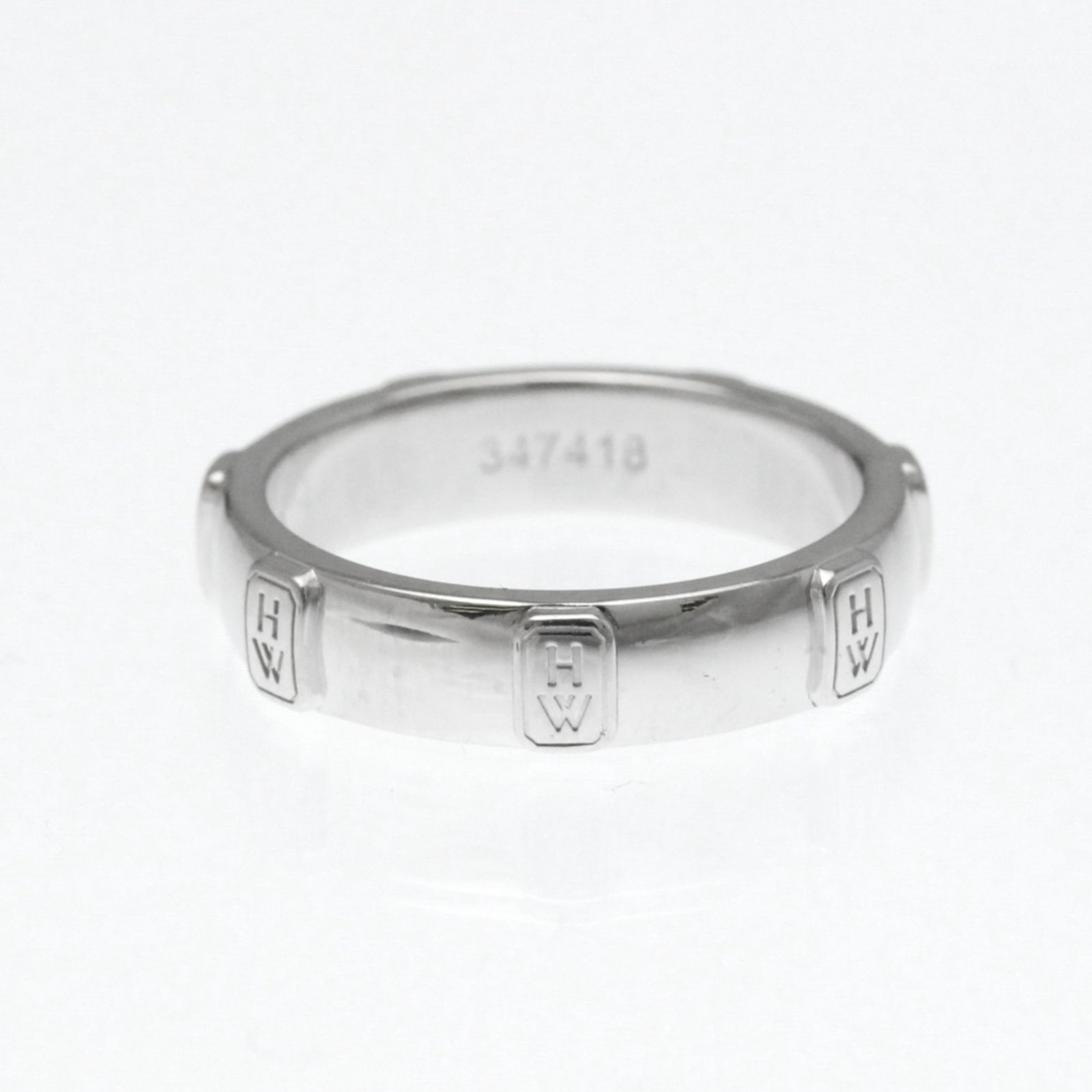 Harry Winston HW ロゴ バンドリング / 18Kホワイトゴールド HW ロゴ・ダイヤモンド・ホワイトゴールドリング｜ハリー・ウィンストン