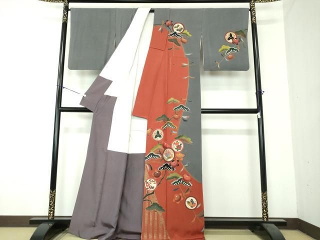 平和屋着物○訪問着 刺繍 亀甲草花文 金彩 正絹 逸品 AABD4476ph 平和屋