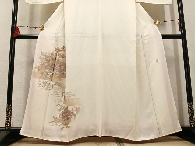 平和屋着物○金彩友禅 卓越技能者・名工・和田光正 訪問着 渡り橋