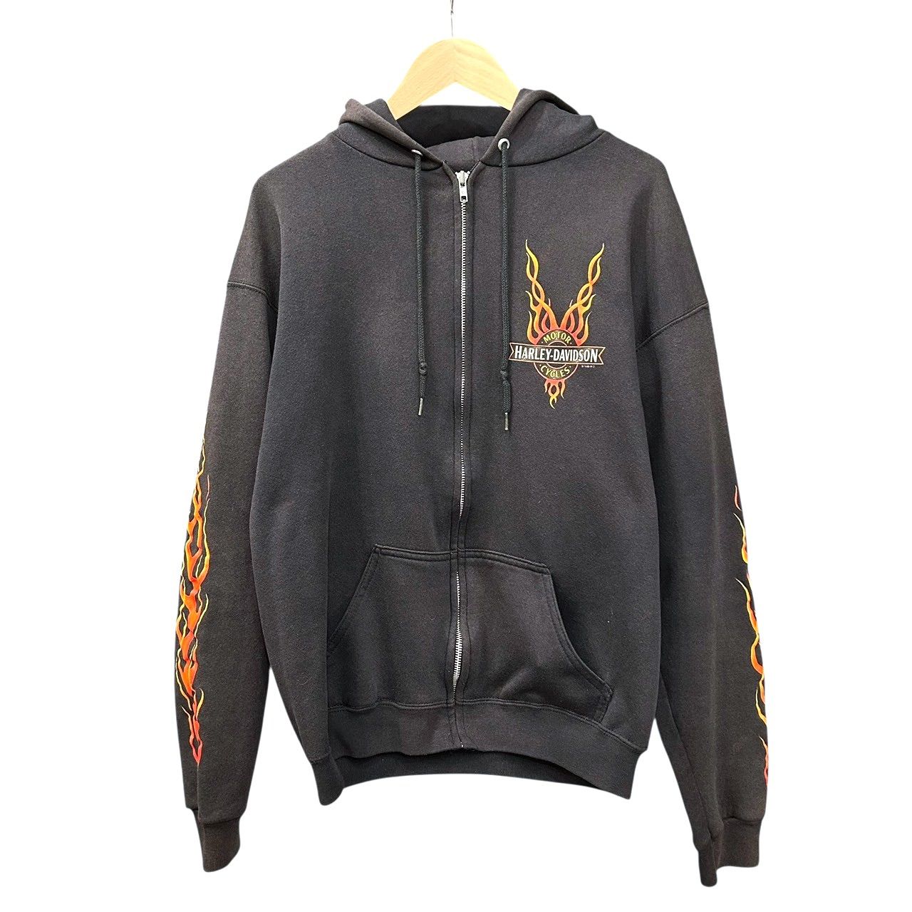 90s ハーレーダビッドソン USA製 コピーライト アームプリント パーカー 90s Harley Davidson ハーレーダビッドソン USA製 両面プリント