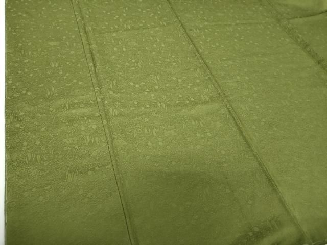 平和屋着物○上質な色無地 遠山樹林地紋 濃老竹色 やまと誂製 正絹