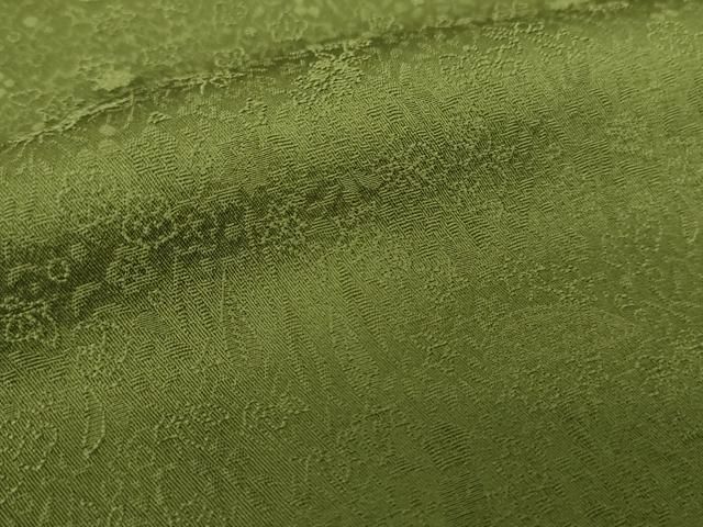 平和屋着物●上質な色無地　遠山樹林地紋　濃老竹色　やまと誂製　正絹　逸品　未使用　DAAZ0231ps 平和屋着物○上質な色無地 遠山樹林地紋 濃老竹色 やまと誂製 正絹