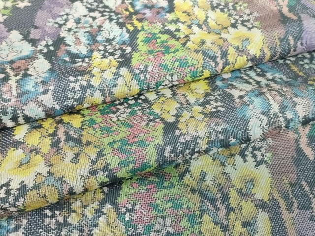 K0928 未使用品 逸品 希少 西郷絣 本場大島紬 7マルキ 正絹 小紋 本場奄美大島紬】 7マルキカタス式絣 古代染色純泥染 伝統的工芸品