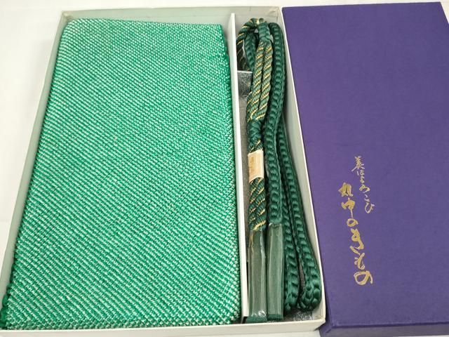 平和屋着物○和装小物 帯締め・帯揚げセット 破れ色紙宝尽くし花文