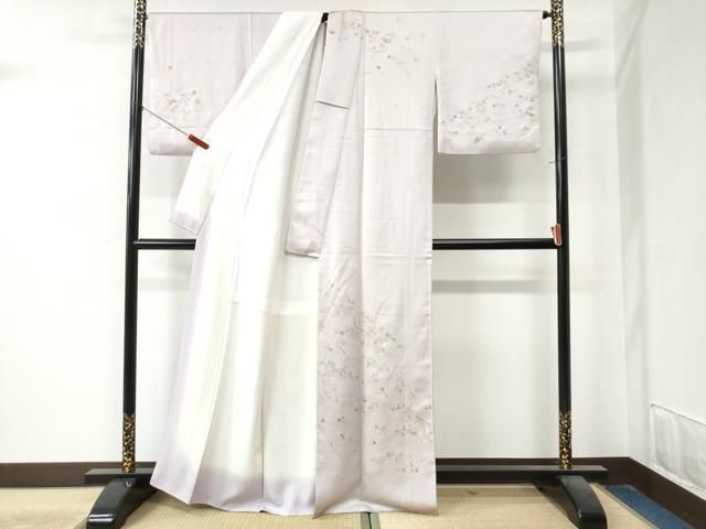 平和屋着物○訪問着 総刺繍 吹き寄せ橘花文 金糸 正絹 逸品 CAAZ3574yc