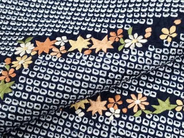 平和屋着物●訪問着　総刺繍　総絞り　草花文　ますいわ屋扱い　正絹　逸品　CAAZ3593yc 平和屋着物○訪問着 総刺繍 総絞り 草花文 ますいわ屋扱い