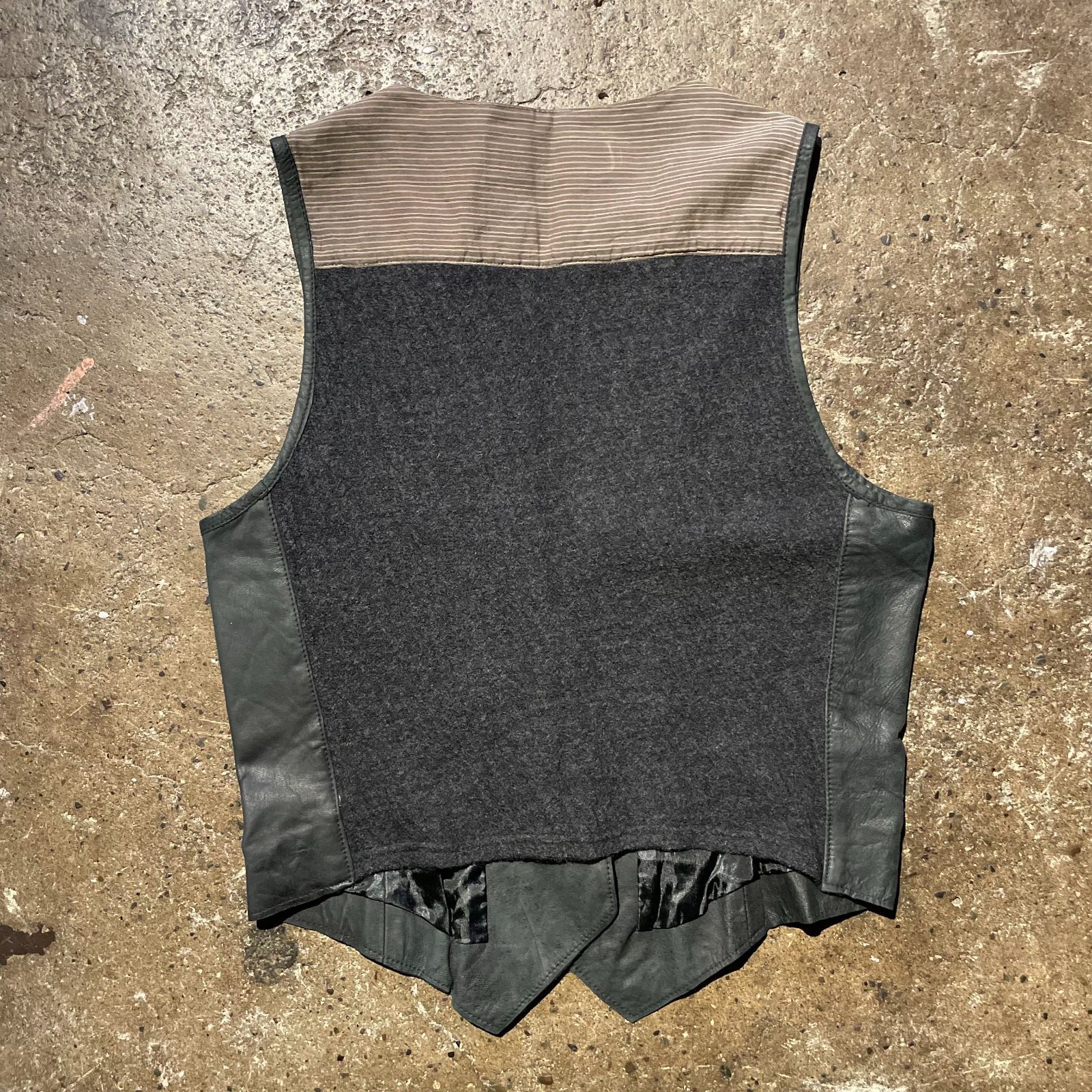 share spirit レザージレ SHARE SPIRIT シープスキン 切替 ショールカラー ベスト シェアー