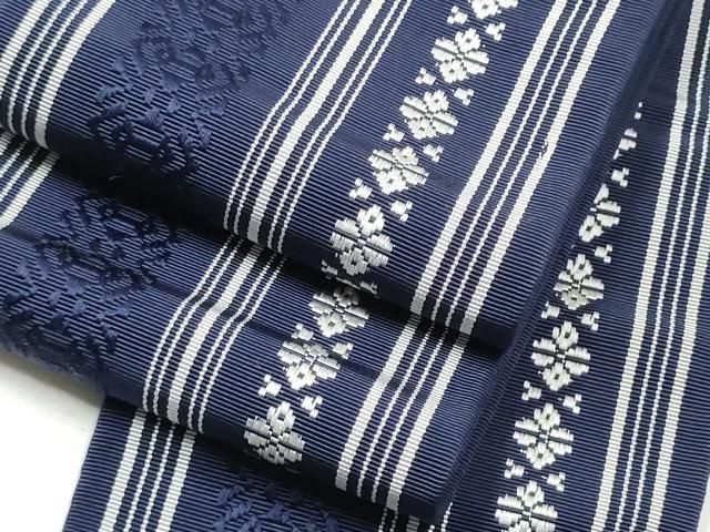 平和屋着物○男性 本場筑前博多織 角帯 献上 正絹 逸品 CABA0994hy