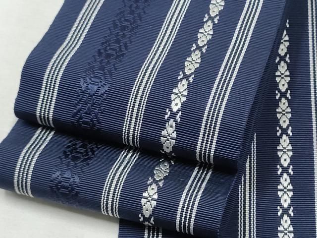 平和屋着物○男性 本場筑前博多織 角帯 献上 証紙付き 正絹 逸品