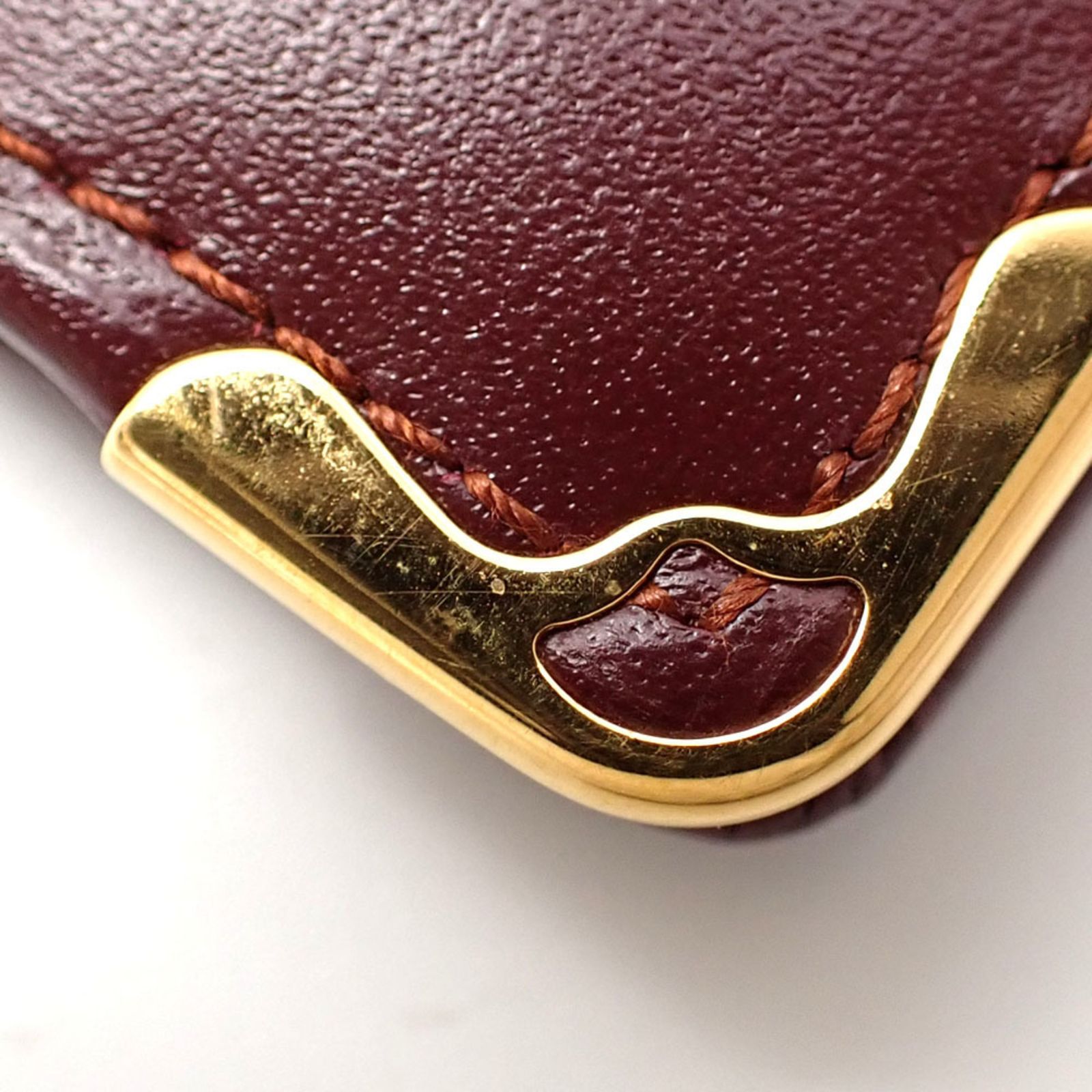 カルティエ(Cartier) カルティエ 二つ折り 財布 メンズ ボルドー