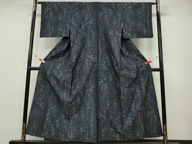 平和屋着物○本場大島紬 笹竹文 正絹 逸品 CAAY8102gh