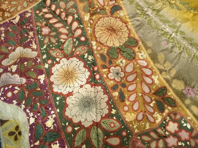 平和屋着物○豪華振袖 辻が花 絞り 暈し染め 金通し地 正絹 逸品