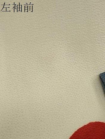 平和屋着物○豪華振袖 型染め 流水花鳥文 鬼しぼ縮緬 正絹 逸品