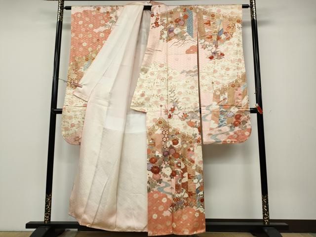 平和屋着物○豪華振袖 草花丸文 暈し染め 金彩 正絹 逸品 CAAZ2541ut 平和