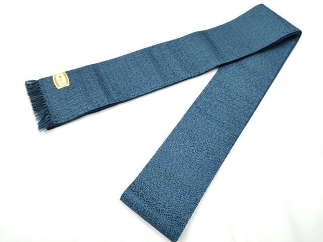平和屋着物●男性　本場筑前博多織　角帯　宝来織　鉄御納戸色　正絹　逸品　CABA0968hy 平和屋着物○男性 本場筑前博多織 角帯 宝来織 鉄御納戸色 正絹 逸品